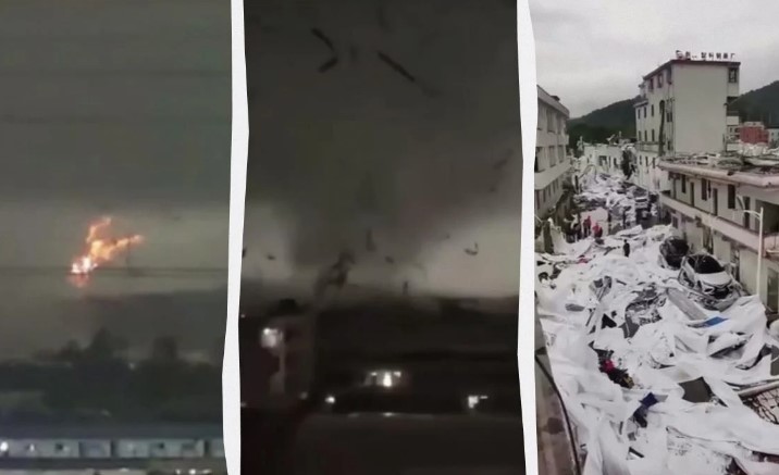 Çin güclü tornado ilə üz-üzə: Ölənlər və yaralananlar var - Foto
